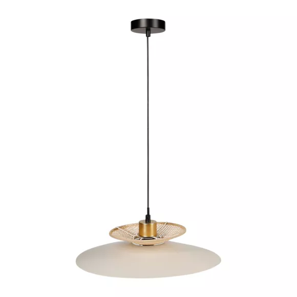 Suspensión luminosa de metal y bambú (D36 cm) Envertito Beige