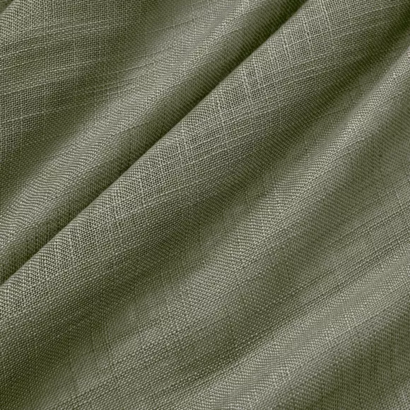 Vitrage linnen-effect met ringen (140 x 240 cm) Robin Rozemarijngroen
