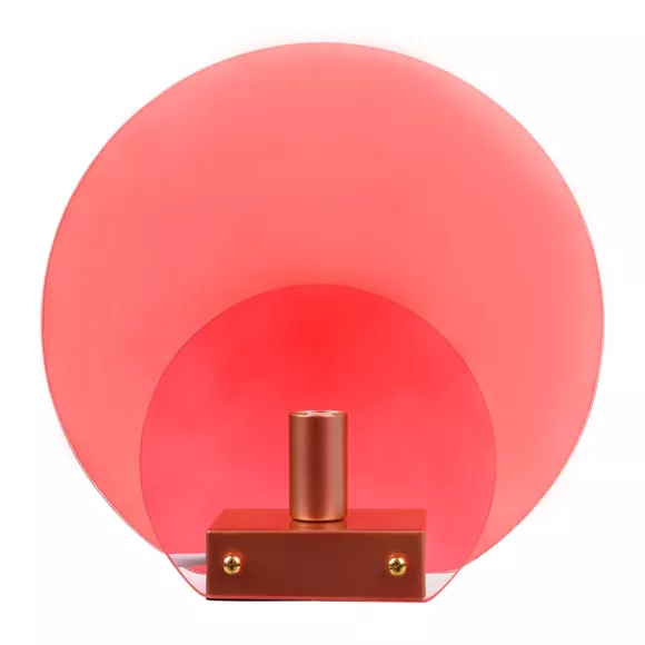 Glas tafellamp (D22 cm) Bowie Roze