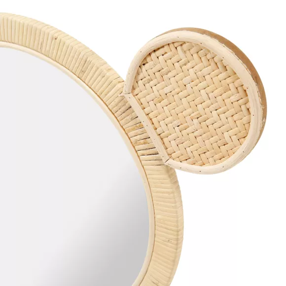 MIROIR ROTIN SOURIS Dim : l34.5xH24xP2cm