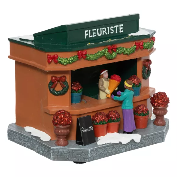 Scène de vie illuminée à piles (H17 cm) Fleuriste