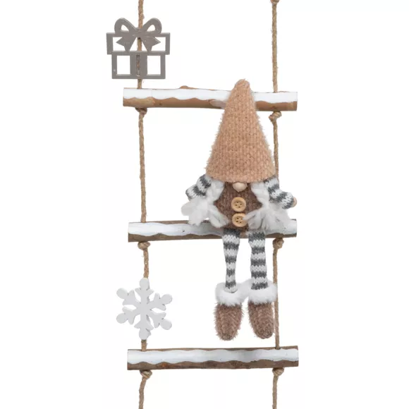 Decoratieve ladderophanging (H115 cm) Kerstelfjes