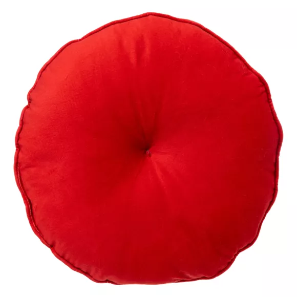 Rond Kerstkussen (D40 cm) Bonbon Rood en wit