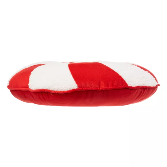 Rond Kerstkussen (D40 cm) Bonbon Rood en wit