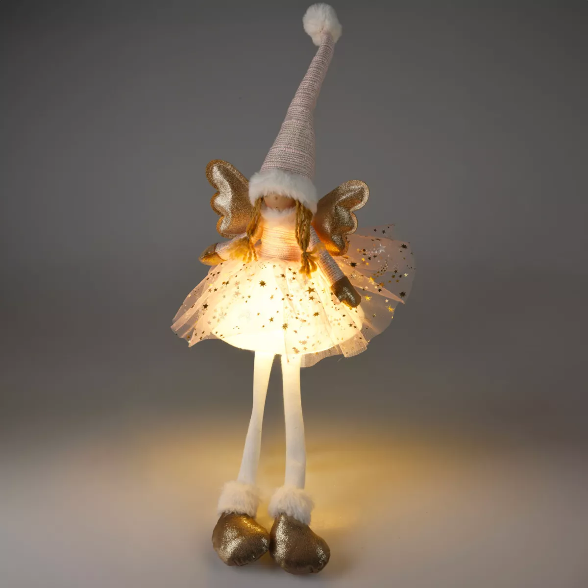 ANGE FILLE W LED 60CM ROSE