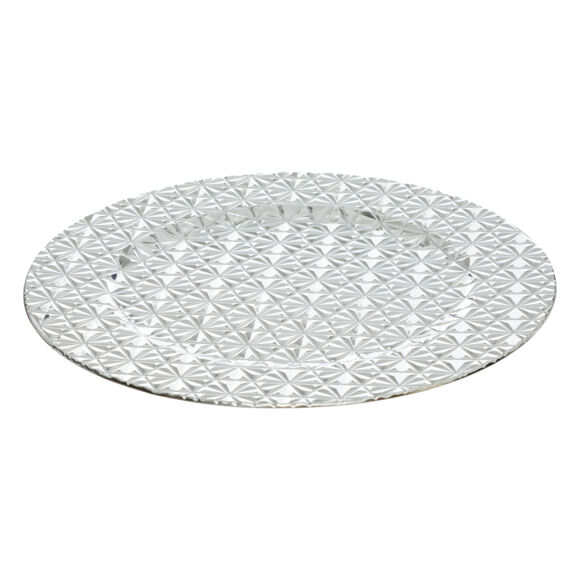 Lot de 24 dessous d'assiette (D33 cm) Luxe Argent