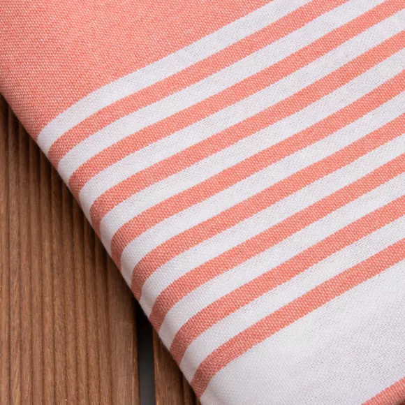 Fouta en algodón reciclado (200 x 200 cm) Summer Coral