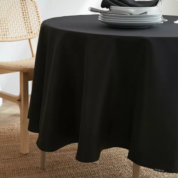 Nappe ronde anti tache (180 cm) Elise Blanche
