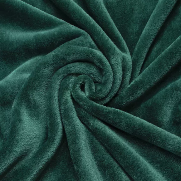 Plaid doux flanelle (220 x 240 cm) Didou Vert
