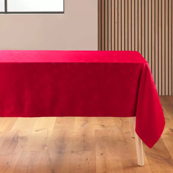Rechthoekig Kerstkleed anti-vlek (140 x 240 cm) Rode Sneeuwvlokken
