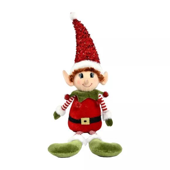 Lutin farceur à asseoir (H20 cm) Pipo en Père Noël