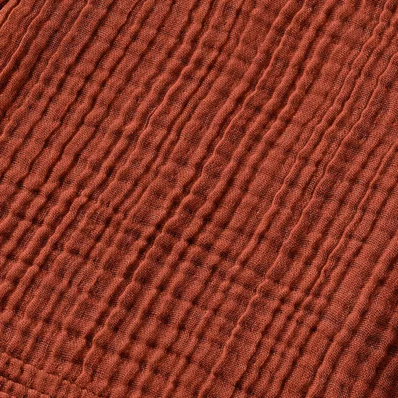 Peignoir de bain gaze de coton S/M Gaïa Terracotta