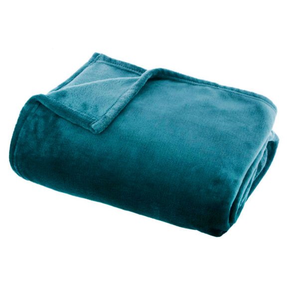 Kuscheldecke aus Flanell (180 x 230 cm) Didou Petrolblau