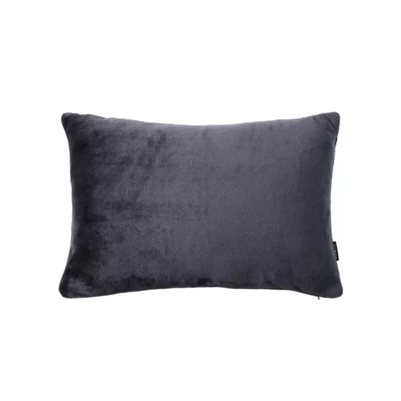 Housse de coussin rectangulaire flanelle (40 x 60 cm) Didou Gris anthracite