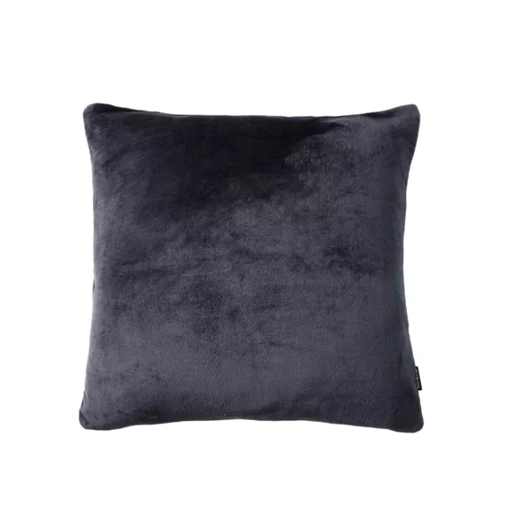 Housse de coussin carrée flanelle (45 x 45 cm) Didou Gris anthracite