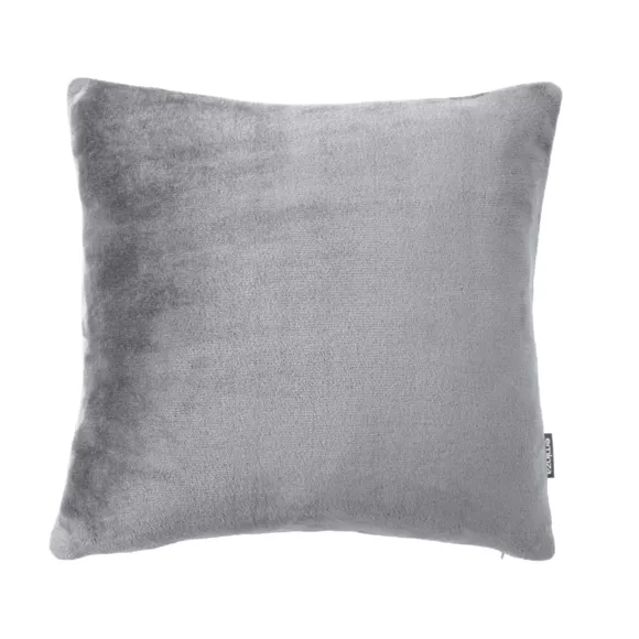 Housse de coussin carrée flanelle (60 x 60 cm) Didou Gris clair