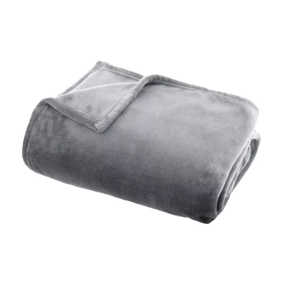 Manta suave en franela (220 x 240 cm) Didou Gris claro
