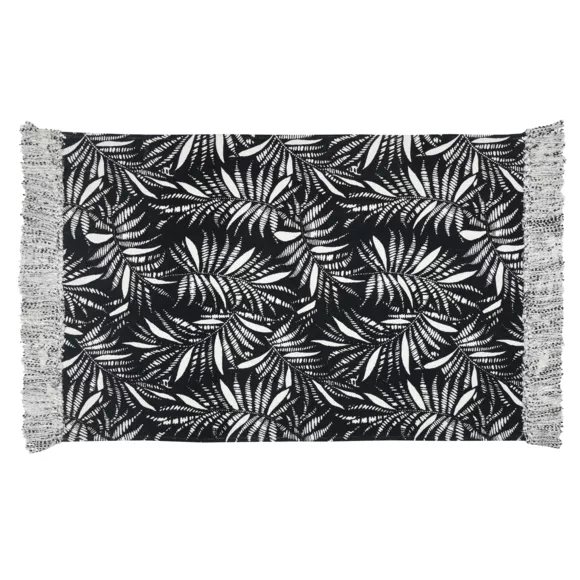 Tapis coton (60 x 90 cm) Ziana Noir