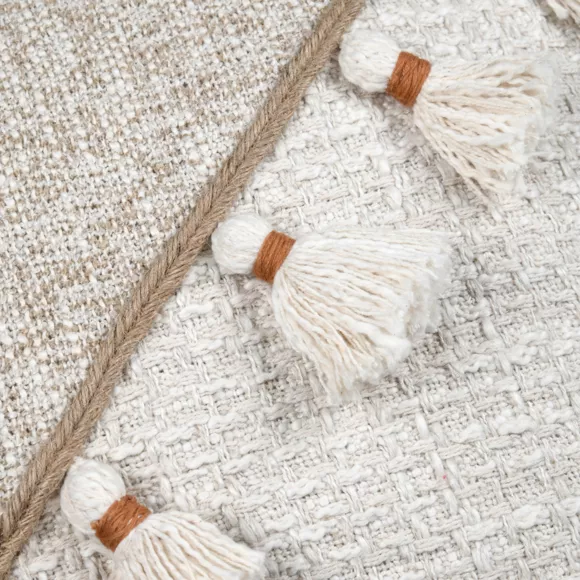 Vierkant katoenen kussen (45 x 45 cm) Ziana Beige