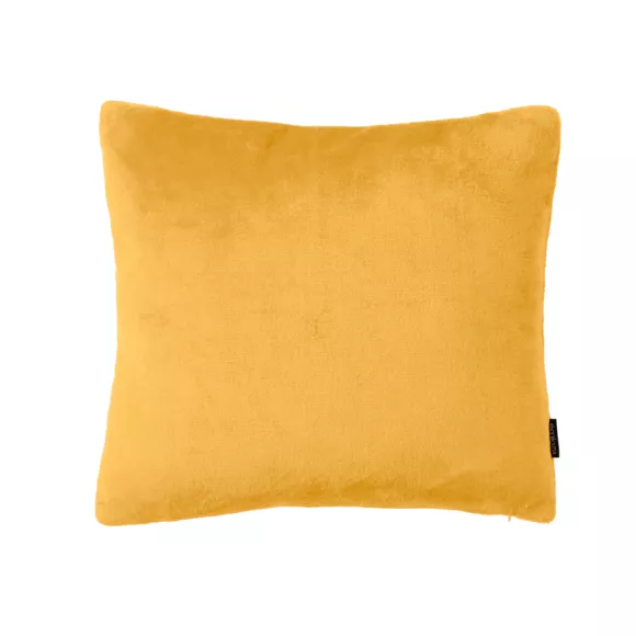 Housse de coussin carrée flanelle (45 x 45 cm) Didou Jaune moutarde