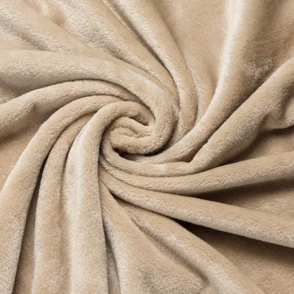 Housse de coussin rectangulaire flanelle (40 x 60 cm) Didou Marron glacé