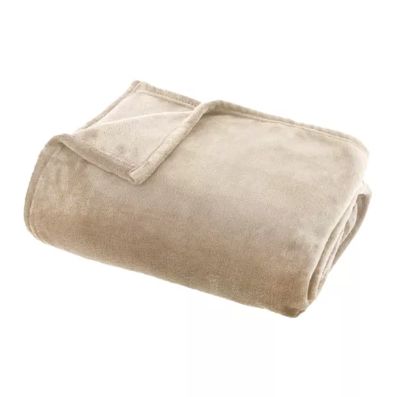 Plaid doux flanelle (125 x 150 cm) Didou Marron glacé