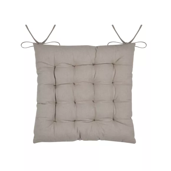 Cojín cuadrado de algodón para silla (38 x 38 cm) Hemera Crudo