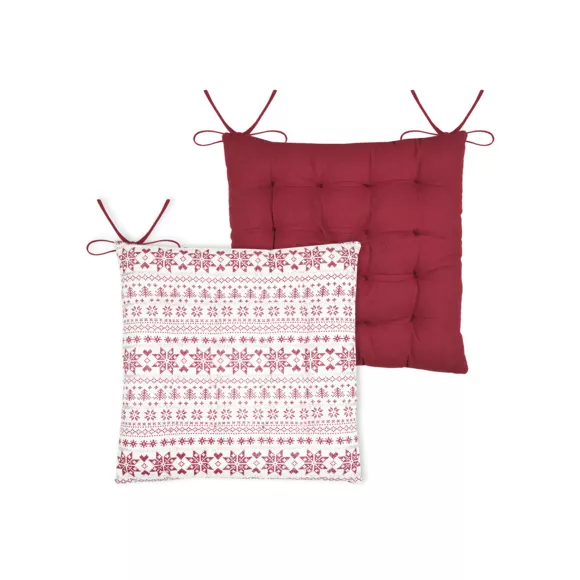 Coussin de chaise carré coton (38 x 38 cm) Valgenis Ecru 