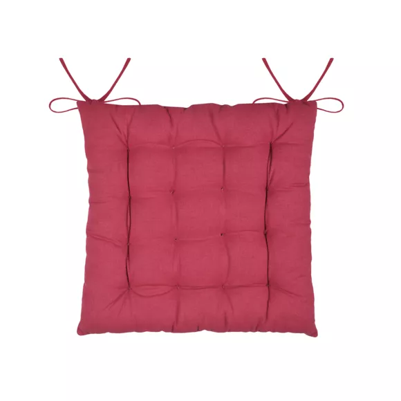 Coussin de chaise carré coton (40 x 40 cm) Arbin Rouge