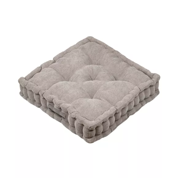 Coussin de sol carré velours (45 x 45 cm) Dandy Taupe