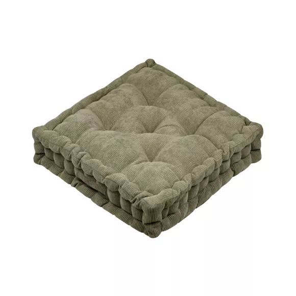 Fluwelen vloerkussen vierkant (45 x 45 cm) Dandy Kaki Groen