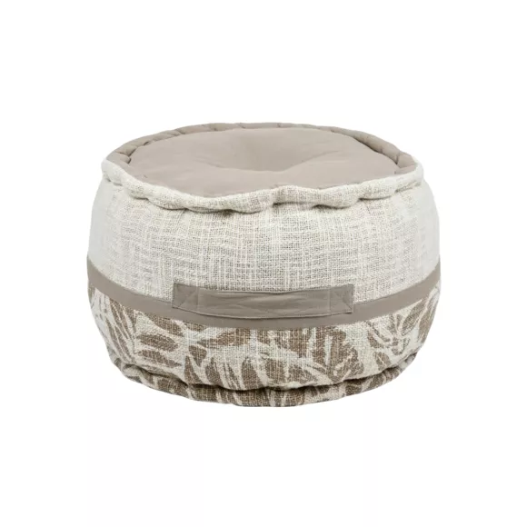 Coussin de sol rond coton haut (40 x 30 cm) Hemera Taupe