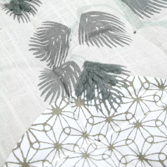 Vierkant katoenen stoelkussen (38 x 38 cm) Yuki Jade Groen
