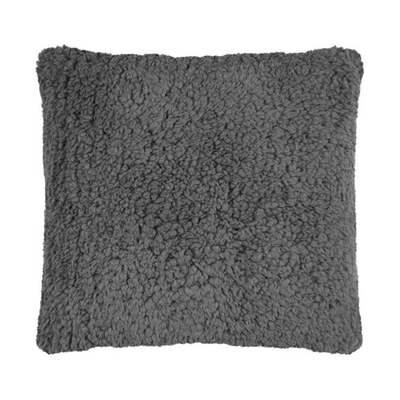 Coussin carré fausse fourrure (50 x 50 cm) Dudley Gris souris