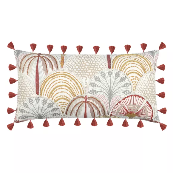 Coussin rectangulaire coton (35 x 70 cm) Aswan Terracotta