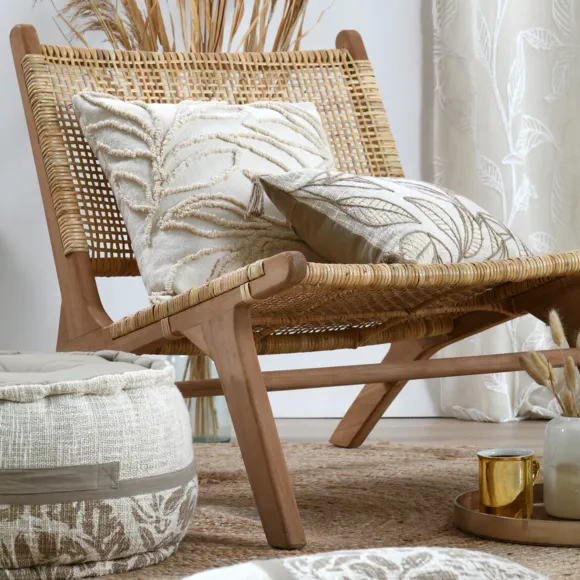 Coussin carré coton (40 x 40 cm) Hemera Beige