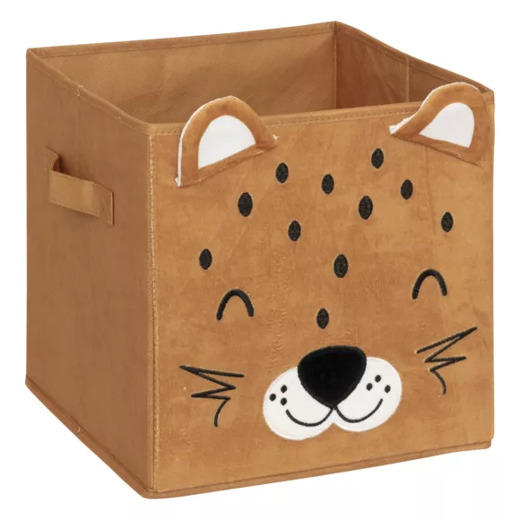 Vouwbaar fluwelen opbergmandje voor kinderen (29 x 29 cm) Léo Bruin