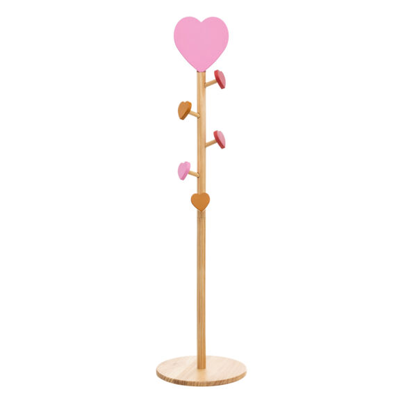 Appendiabiti bambino in legno (H135 cm) Amore Rosa