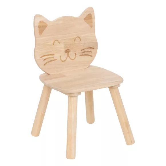 Kinderstuhl Holz (H50 cm) Kätzchen Pia Beige