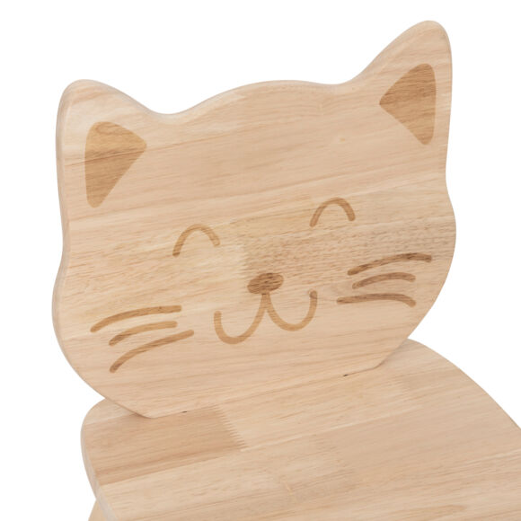 Sedia in legno per bambini (H50 cm) Gattino Pia Beige