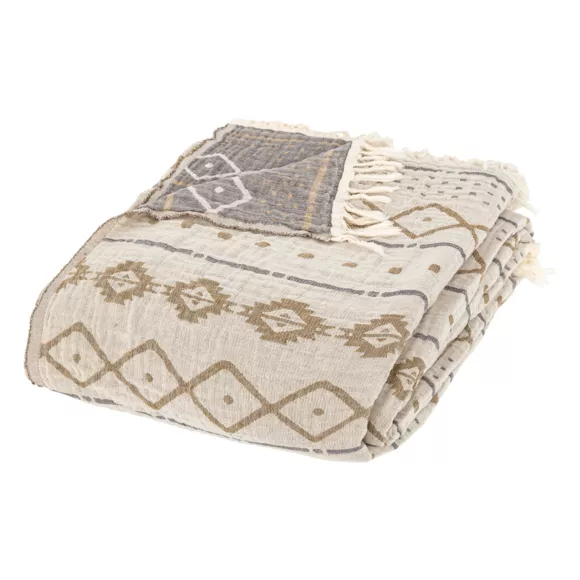 Tagesdecke Baumwolle (240 x 260 cm) Mirohia Braun