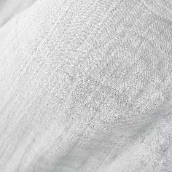 Funda para almohadón en gasa de algodón (60 cm) Gaïa Gris nube 2