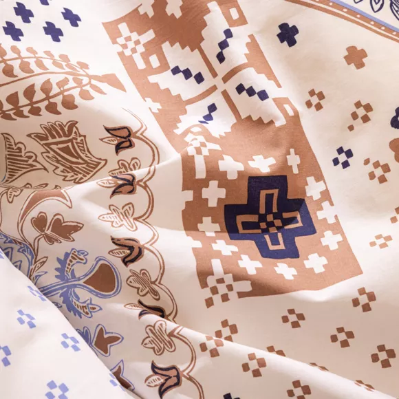 Housse de couette et deux taies coton (240 x 220 cm) Khafu Multicolore