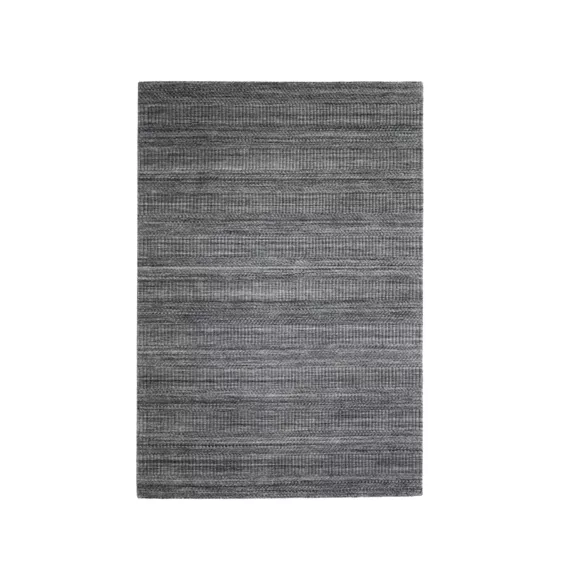 Alfombra rectangular de salón de material reciclado (160 x 230 cm) Aiko Gris