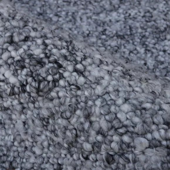 Alfombra rectangular de salón de material reciclado (140 x 200 cm) Sabana Gris