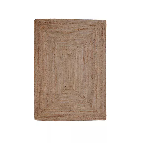 Rechthoekig handgevlochten jute vloerkleed (160 x 230 cm) Sunrise Bruin