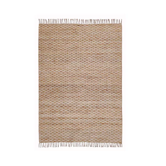 Alfombra rectangular de salón de yute tejida a mano (160 x 230 cm) Yuki Marrón