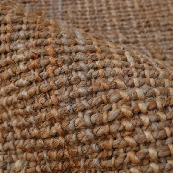 Rechteckiger Wohnzimmerteppich Jute handgeknüpft (160 x 230 cm) Yuto Braun