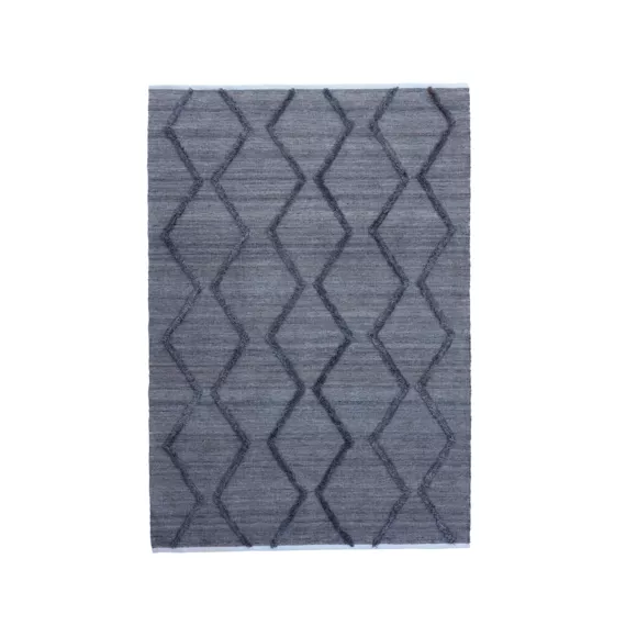 Alfombra rectangular de salón de material reciclado tuftada (160 x 230 cm) Noori Gris