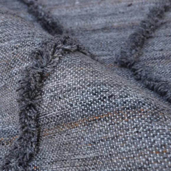 Alfombra rectangular de salón de material reciclado tuftada (140 x 200 cm) Noori Gris